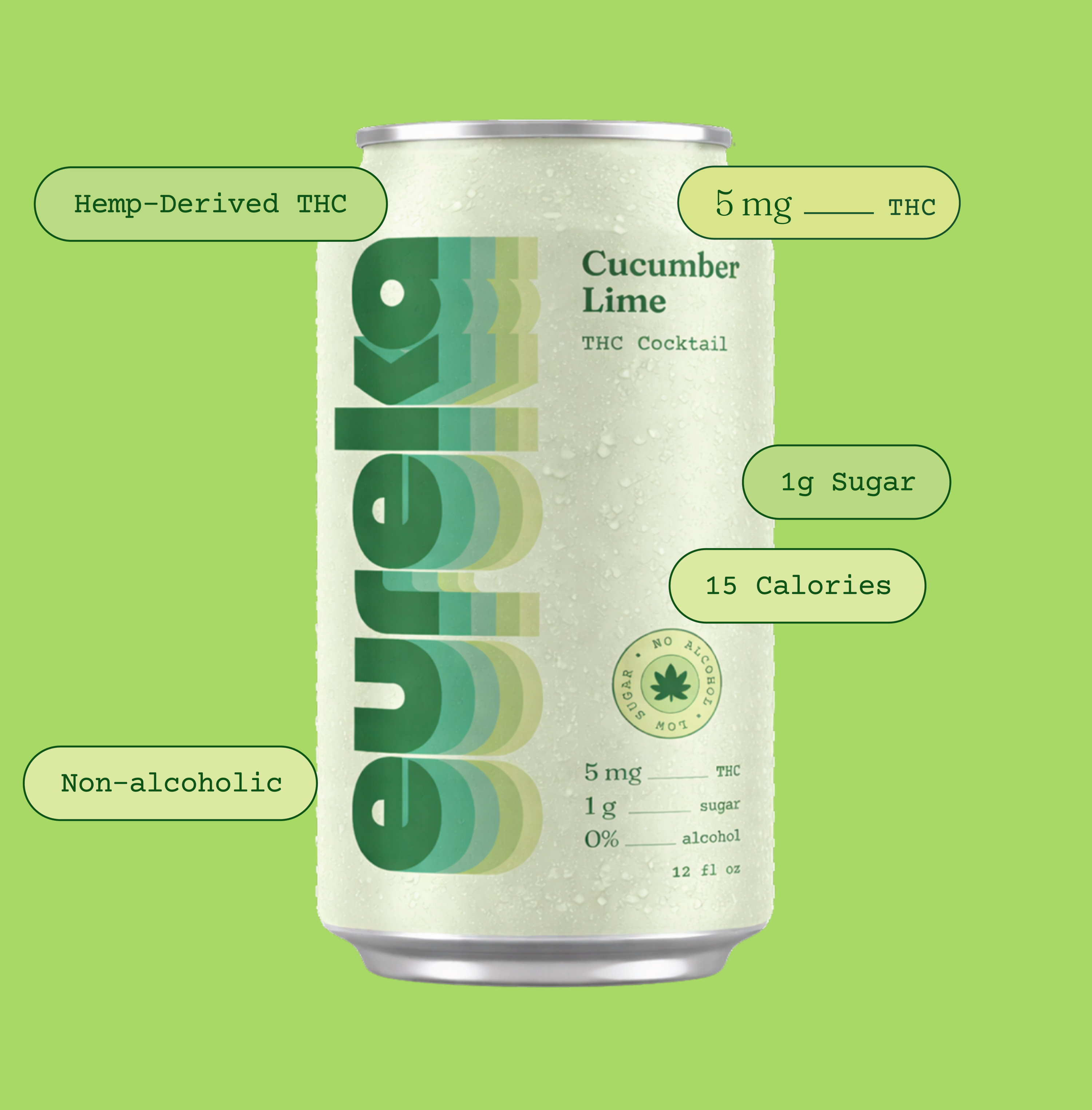 Cucumber Lime 5mg THC Cocktail 4-pk