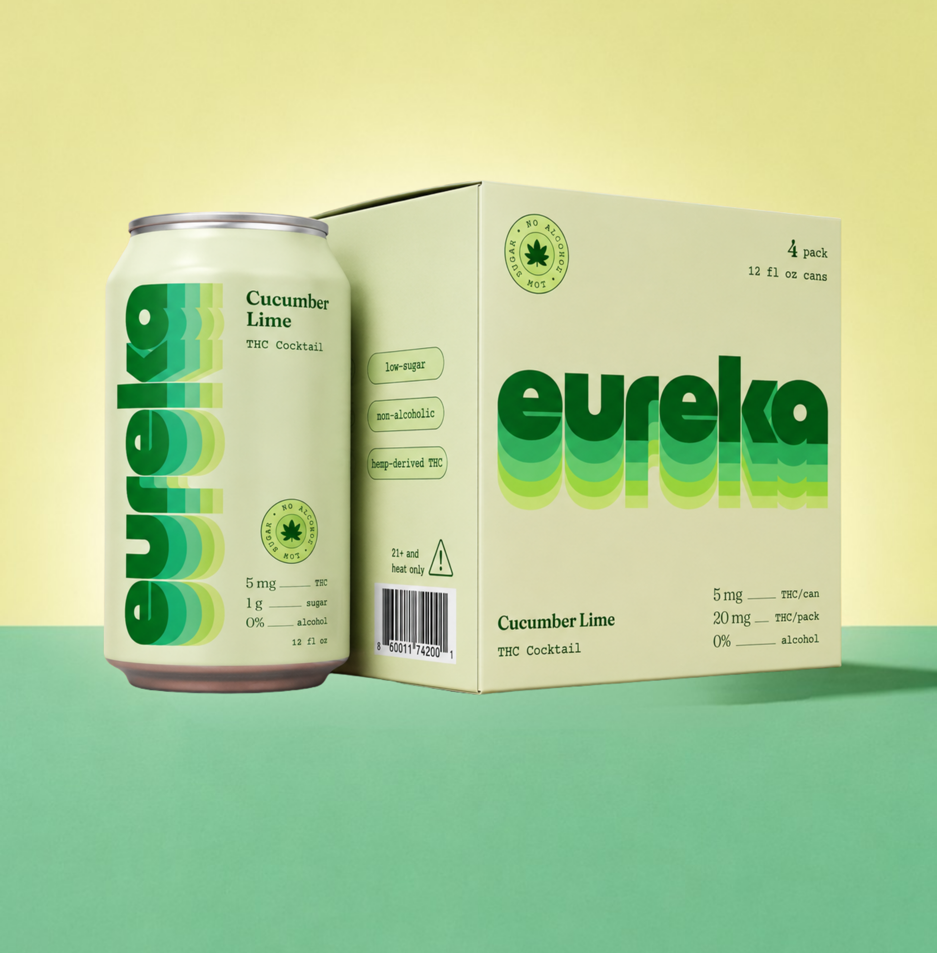 Cucumber Lime 5mg THC Cocktail 4-pk